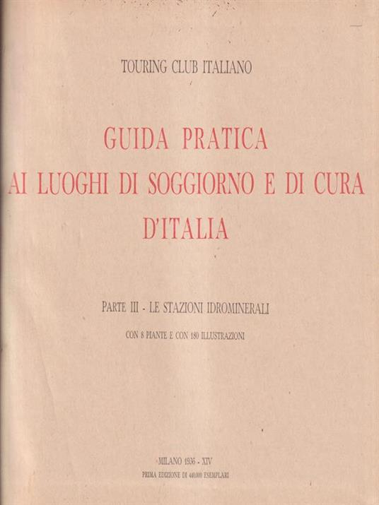 Guida pratica ai luoghi di soggiorno e di cura parte III - copertina