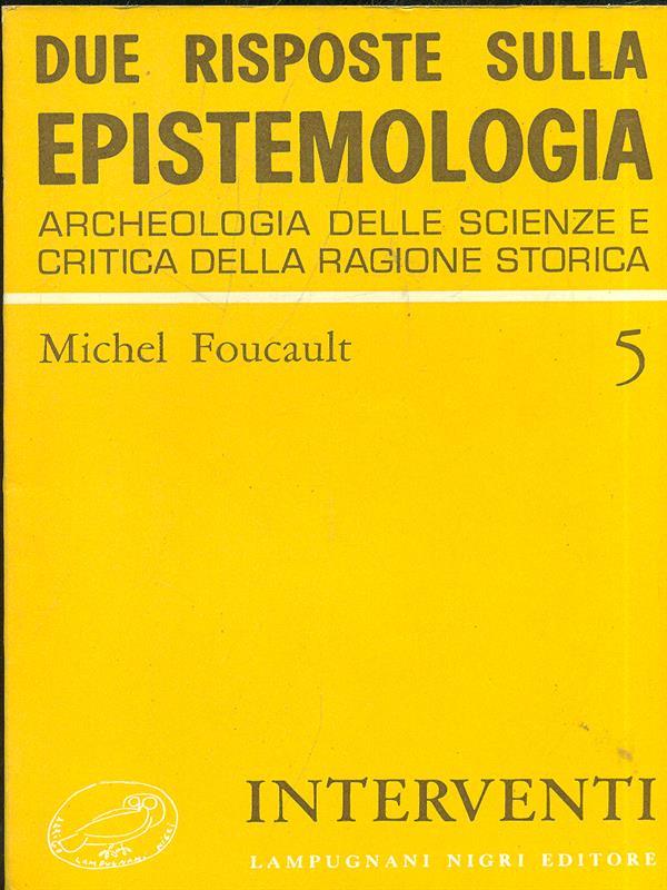 Due risposte sulla epistemologia