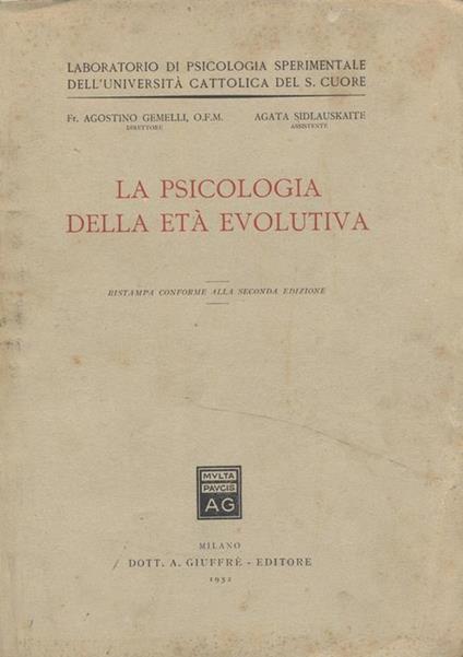 La psicologia dell'età Evolutiva - copertina