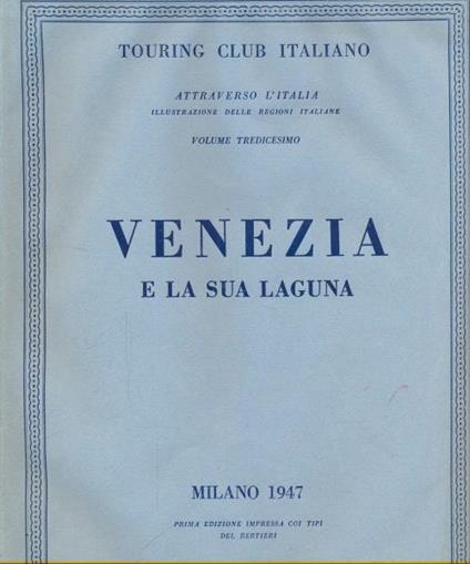 Venezia e la sua laguna - copertina