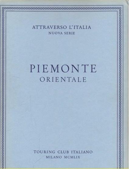 Piemonte orientale - copertina
