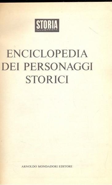 Enciclopedia dei personaggi storici - copertina