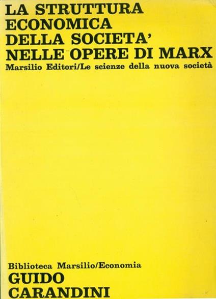 La struttura economica della società nelle opere di Marx - copertina
