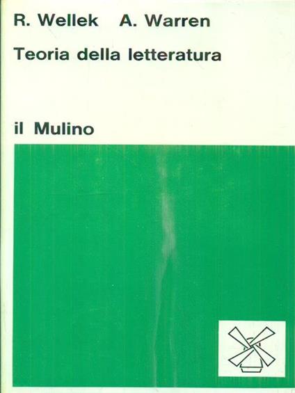 Teoria della letteratura di: Wellek - copertina