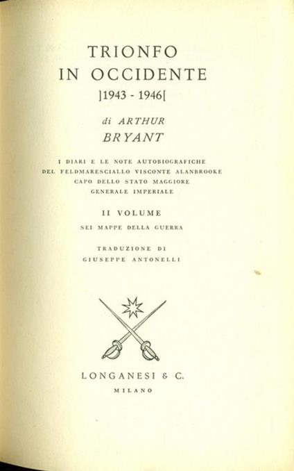 Trionfo in occidente 1943-1946 - Arthur Bryant - copertina