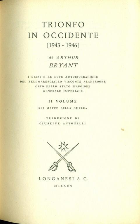 Trionfo in occidente 1943-1946 - Arthur Bryant - copertina