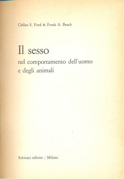 Il sesso nel comportamento dell'uomo e degli animali - 7