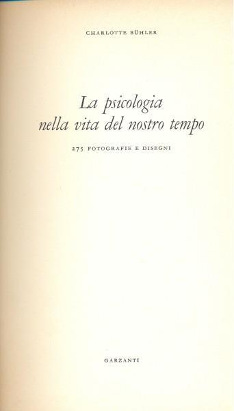 La psicologia nella vita del nostro tempo - copertina