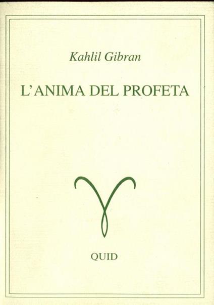 L' Anima del profeta - Kahlil Gibran - copertina
