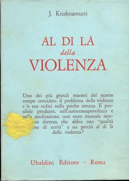Al di là della violenza - copertina