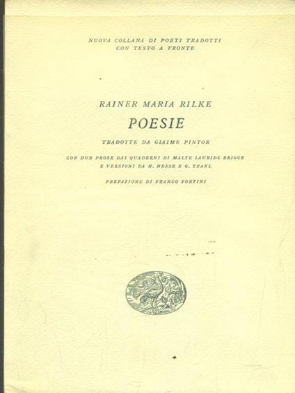Poesie - Rainer M. Rilke - copertina