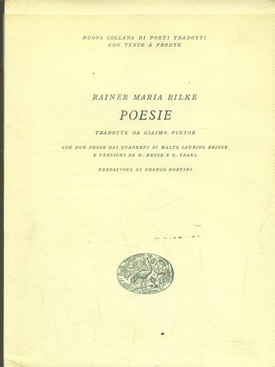 Poesie - Rainer M. Rilke - copertina