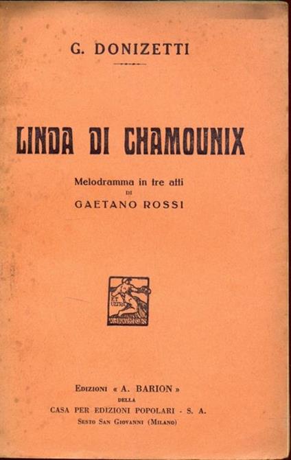 Linda di Chamounix - Gaetano Donizetti - copertina