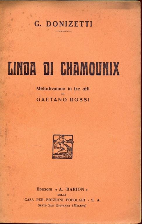 Linda di Chamounix - Gaetano Donizetti - copertina