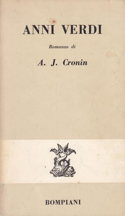 Anni verdi - A. Joseph Cronin - copertina