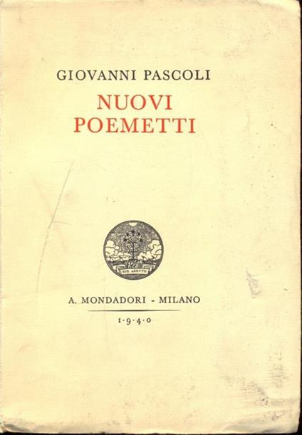 Nuovi poemetti - Giovanni Pascoli - copertina