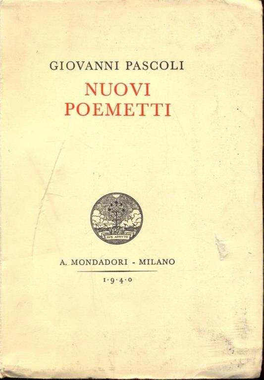 Nuovi poemetti - Giovanni Pascoli - copertina