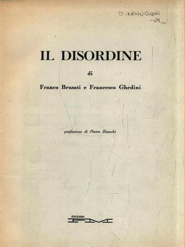 Il disordine