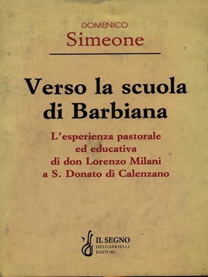 Verso la scuola di Barbiana - Domenico Simeone - copertina