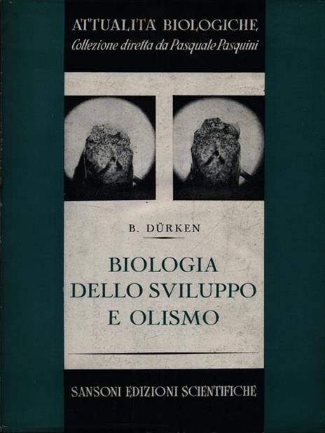 Biologia dello sviluppo e olismo - B. Durken - copertina