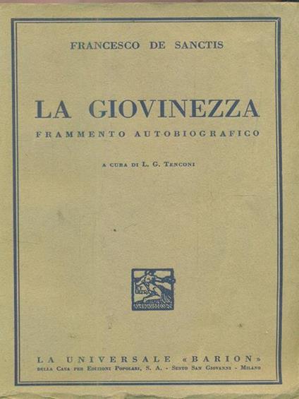 La giovinezza - Francesco De Sanctis - copertina