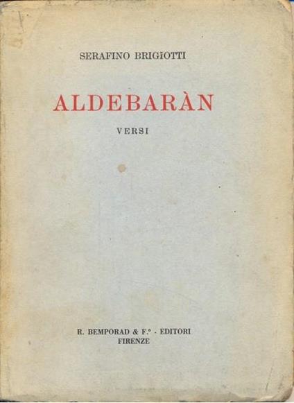 Aldebaran - Serafino Brigiotti - copertina
