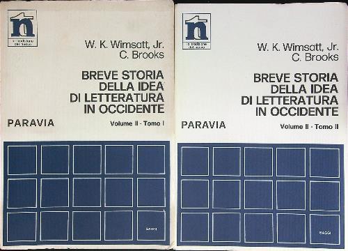 Breve storia della idea di letteratura in occidente di: Wimsatt