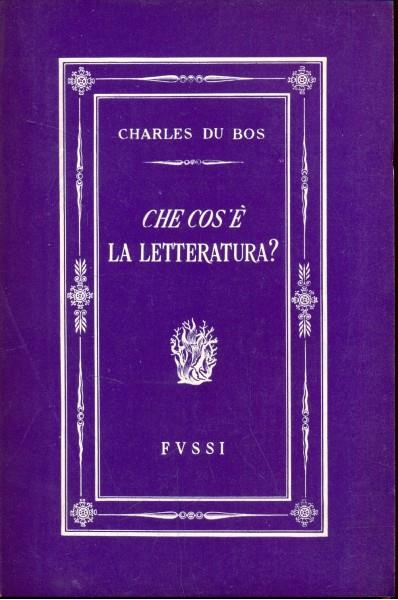 Che cos'é la letteratura?