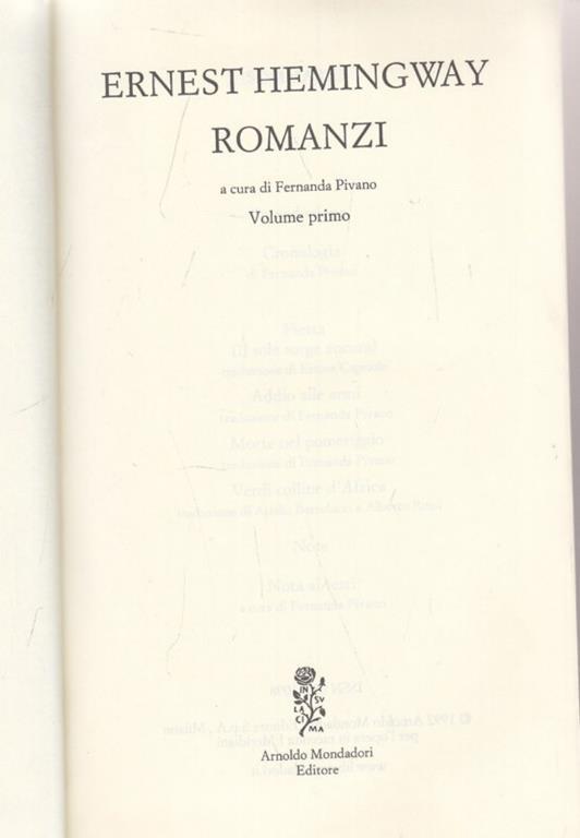 Romanzi. Vol. 1 - Ernest Hemingway - 4