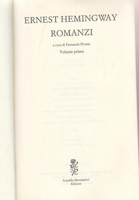 Romanzi. Vol. 1 - Ernest Hemingway - 8
