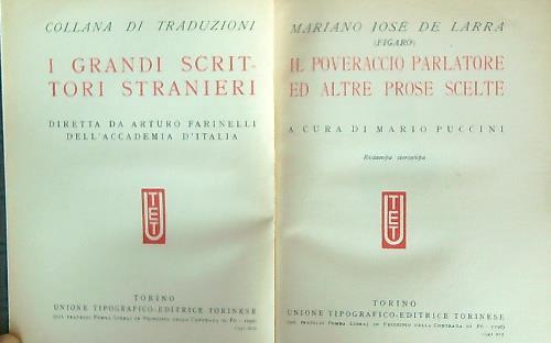 Il poveraccio parlatore ed altre prose scelte