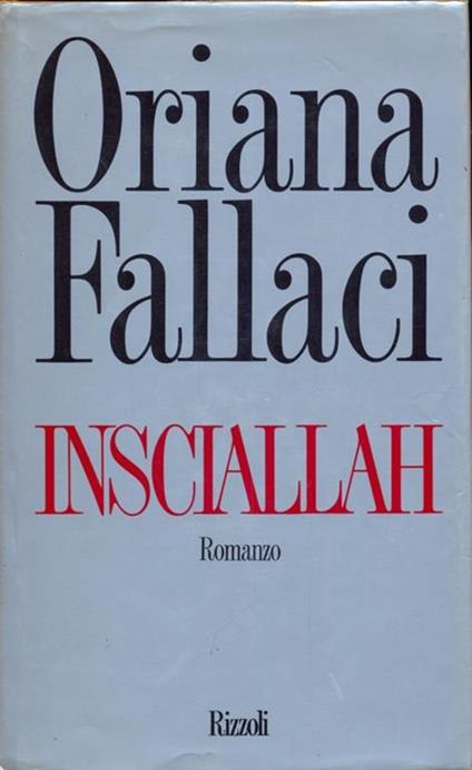 Insciallah - Oriana Fallaci - copertina
