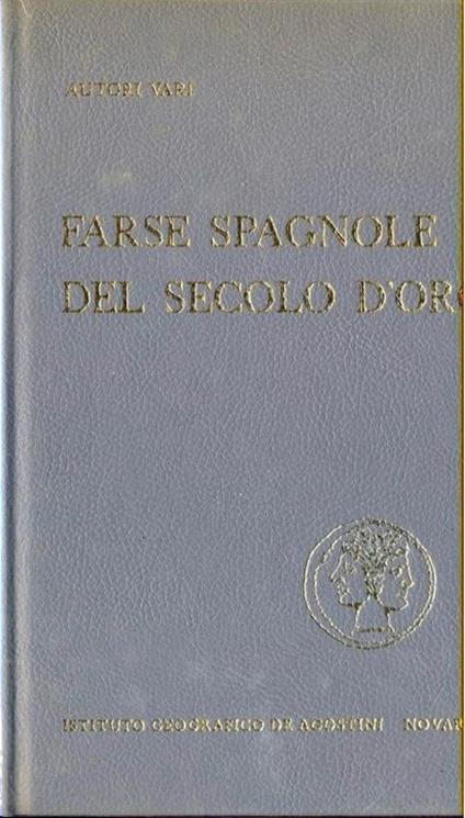 Farse spagnole del secolo d'oro - copertina