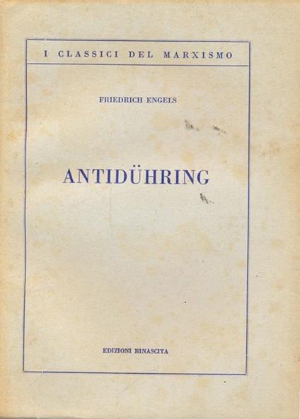 Antiduhring - Friedrich Engels - copertina