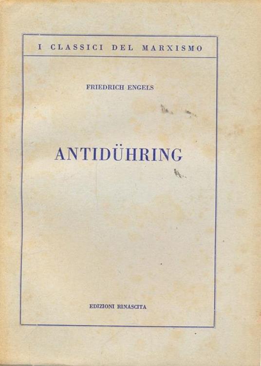 Antiduhring - Friedrich Engels - copertina