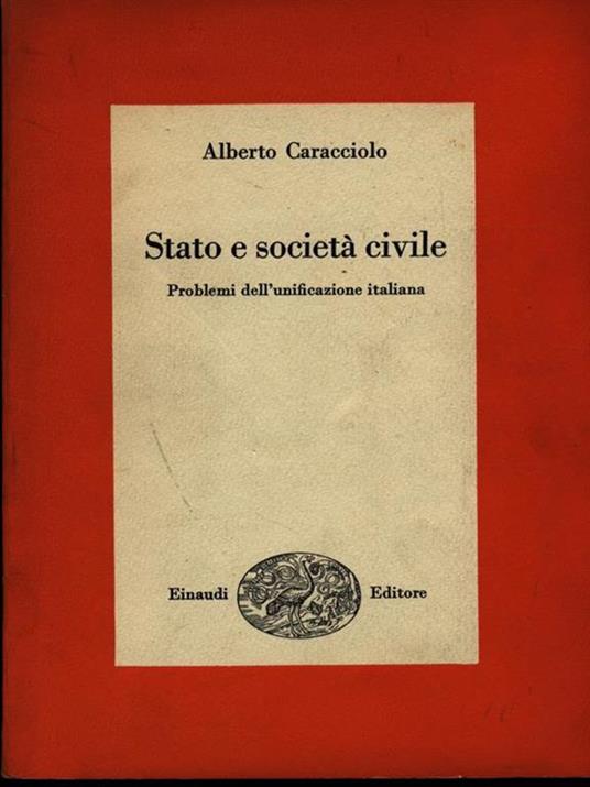 Stato e società civile - Alberto Caracciolo - copertina
