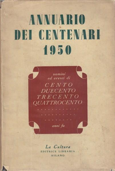 Annuario dei Centenari 1950 - copertina