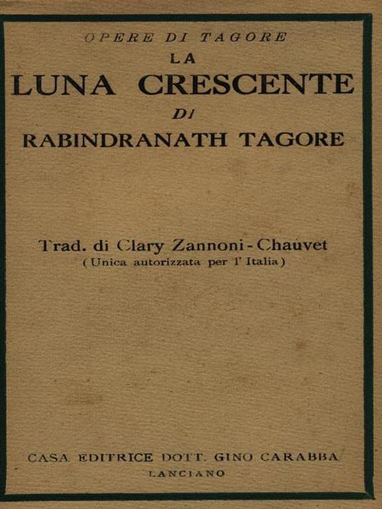 La luna crescente - Rabindranath Tagore - copertina