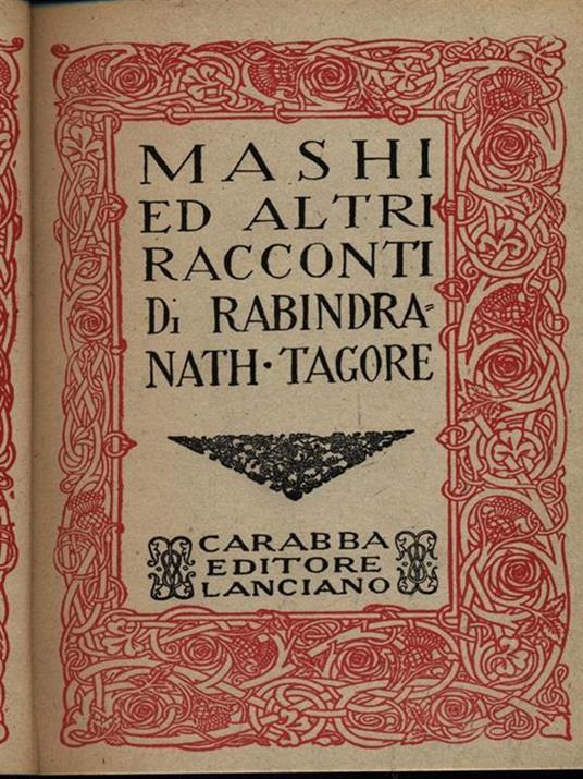 Mashi e altri racconti - Rabindranath Tagore - copertina