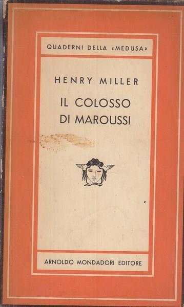 Il colosso di Maroussi - Henry Miller - copertina