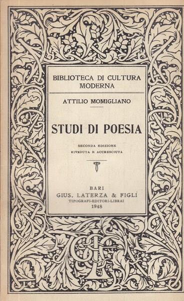 Studi di poesia - Attilio Momigliano - 3