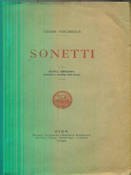 Sonetti - Cesare Pascarella - copertina