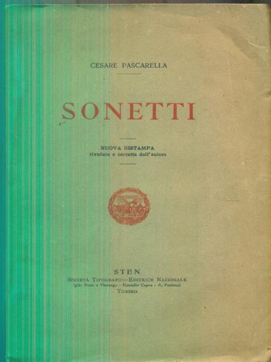 Sonetti - Cesare Pascarella - copertina