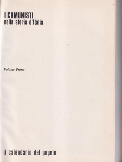 I comunisti nella storia d'Italia - Cesare Pillon - copertina