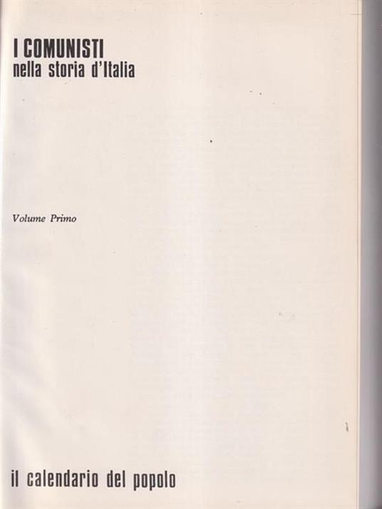 I comunisti nella storia d'Italia - Cesare Pillon - copertina