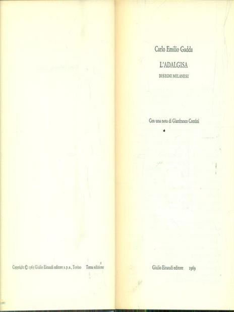 L' Adalgisa - Carlo Emilio Gadda - 3
