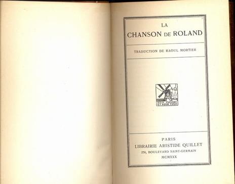 La chanson de Roland. In lingua francese - 2