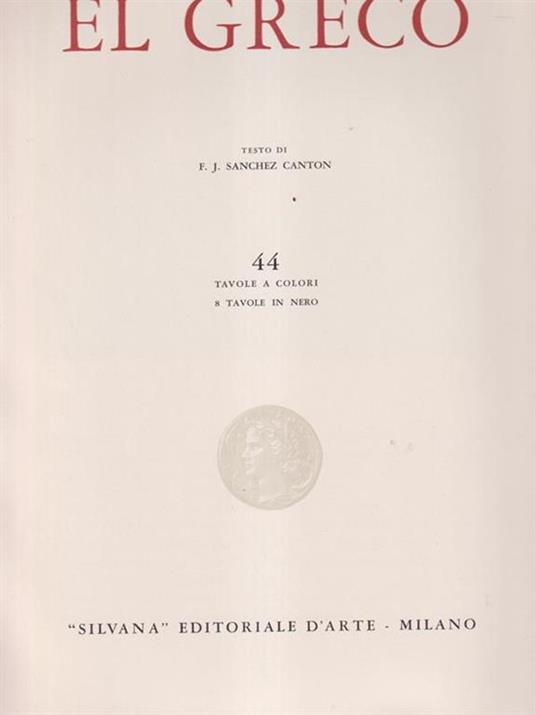 El Greco - Francisco J. Sanchez Canton - copertina