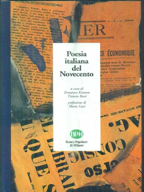 Poesia italiana del novecento - Ermanno Krumm - copertina