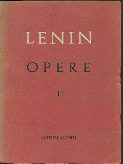 Opere 1908 - Lenin - copertina